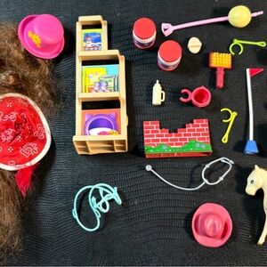 Barbie Western Accessories Lot | Horse, Animals, Playset Pieces